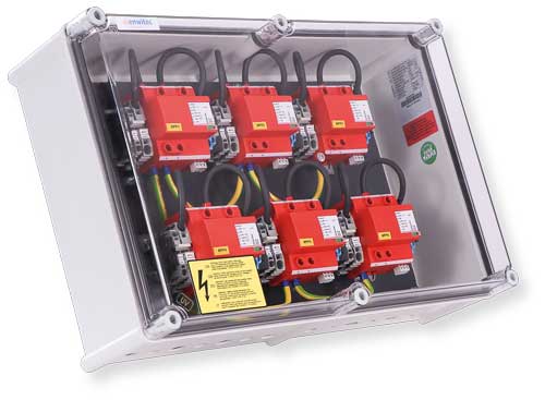 enwitec protezione da sovratensione DC Tipo I+II MPPT, terminali