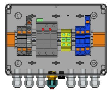 Phoenix Contact protezione da sovratensione CC Tipo I+ II, 1 MPP, terminali 3 x IN/OUT